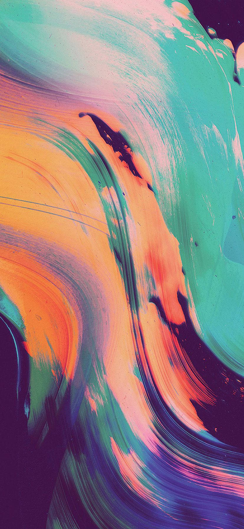 Colorful Abstract Artwork On An Iphone Xr Wallpaper