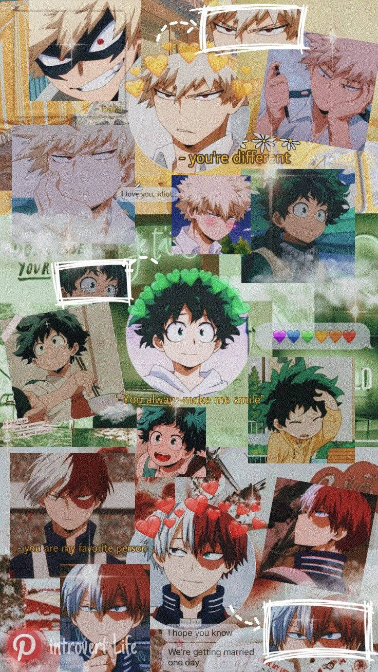 Colorful Aesthetic My Hero Academia Characters Wallpaper