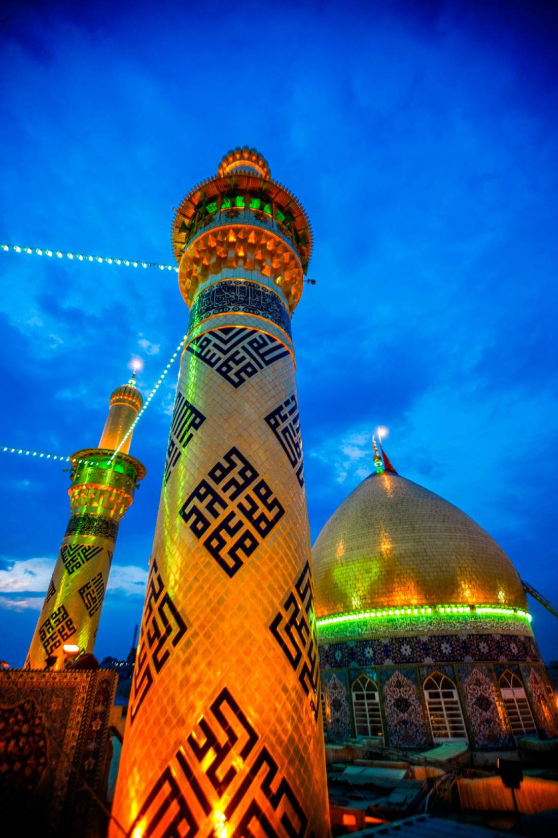 Colorful Al-abbas Shrine Karbala Wallpaper