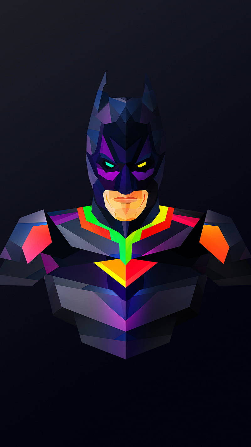 Colorful Batman Arkham Iphone Art Wallpaper