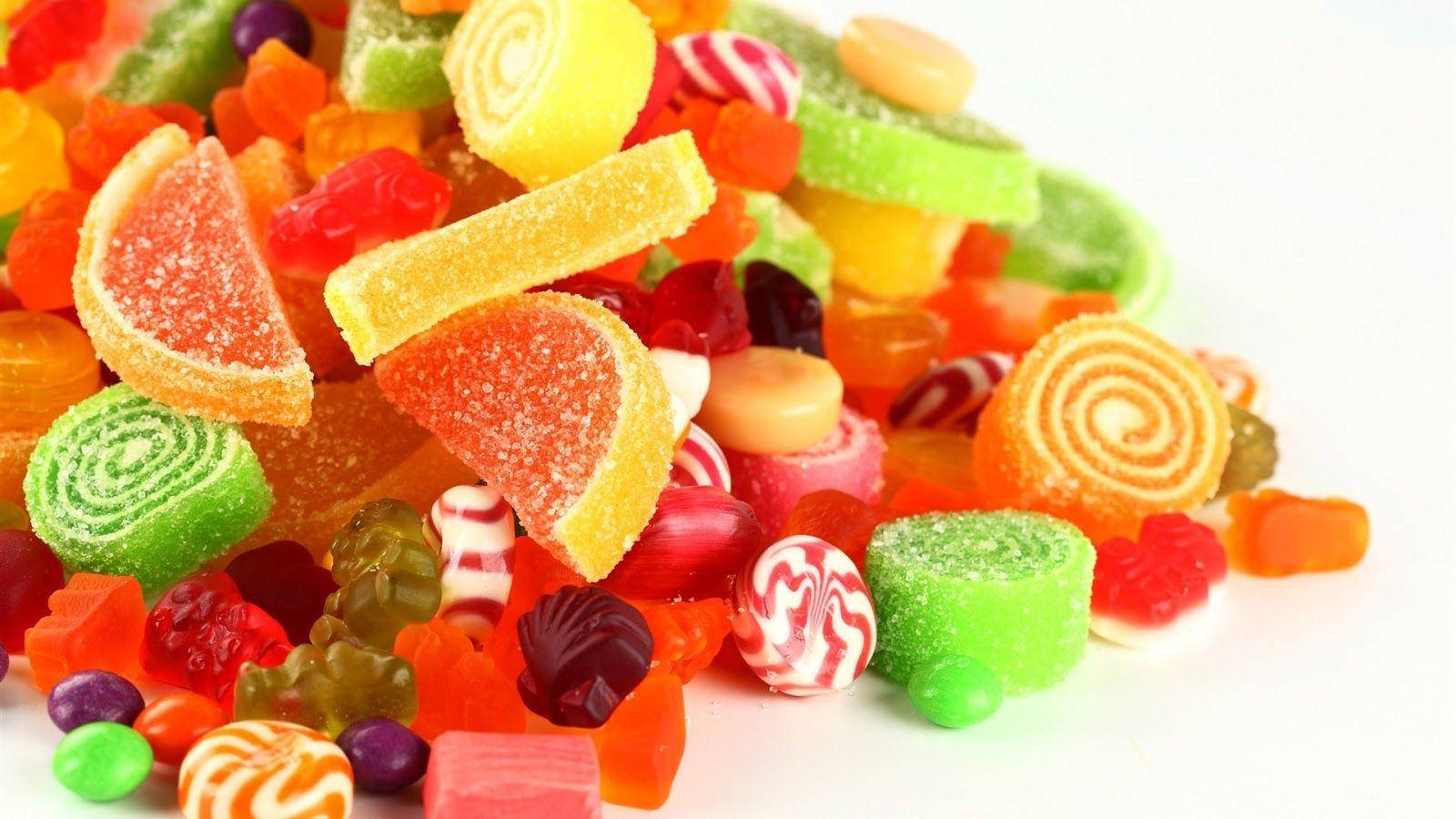 Colorful Heap Of Candies Wallpaper