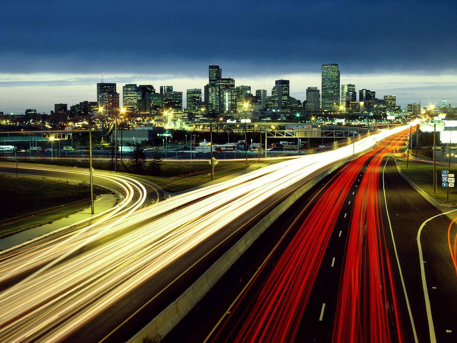 Colorful Highways In Denver Wallpaper