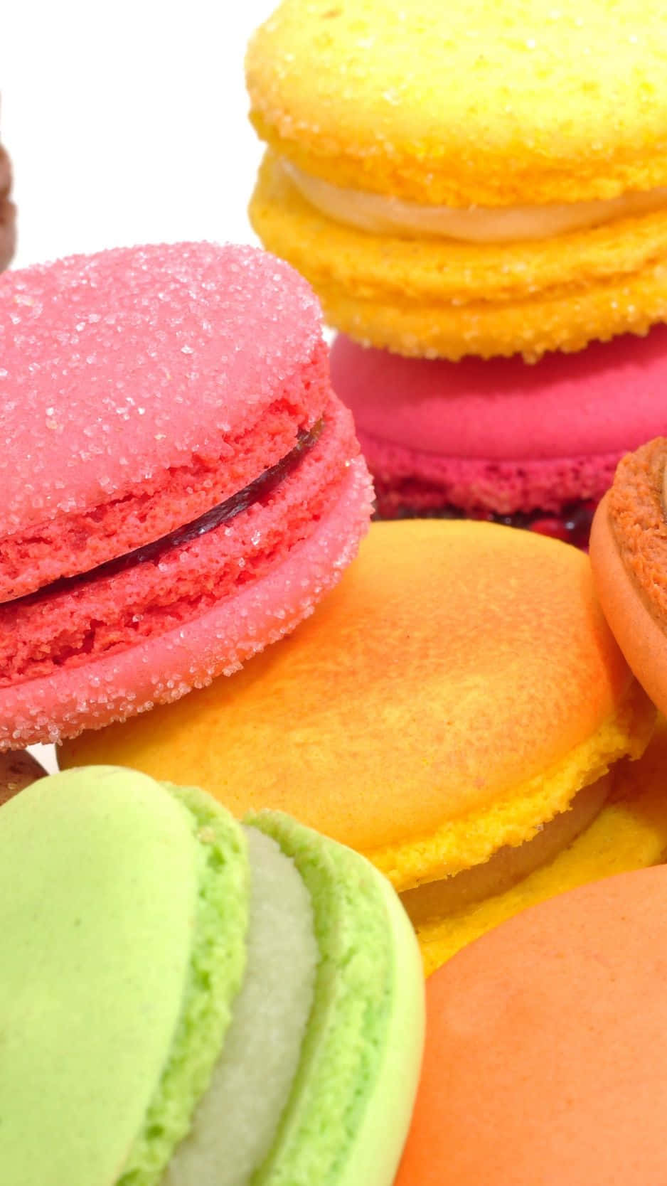 Colorful Macarons Dessert Iphone Wallpaper