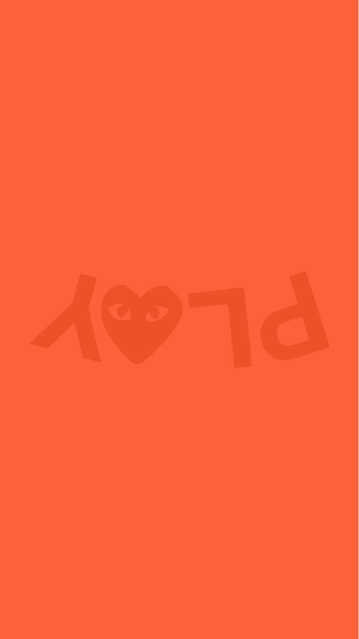 Comme Des Garçons Play Orange Logo Wallpaper