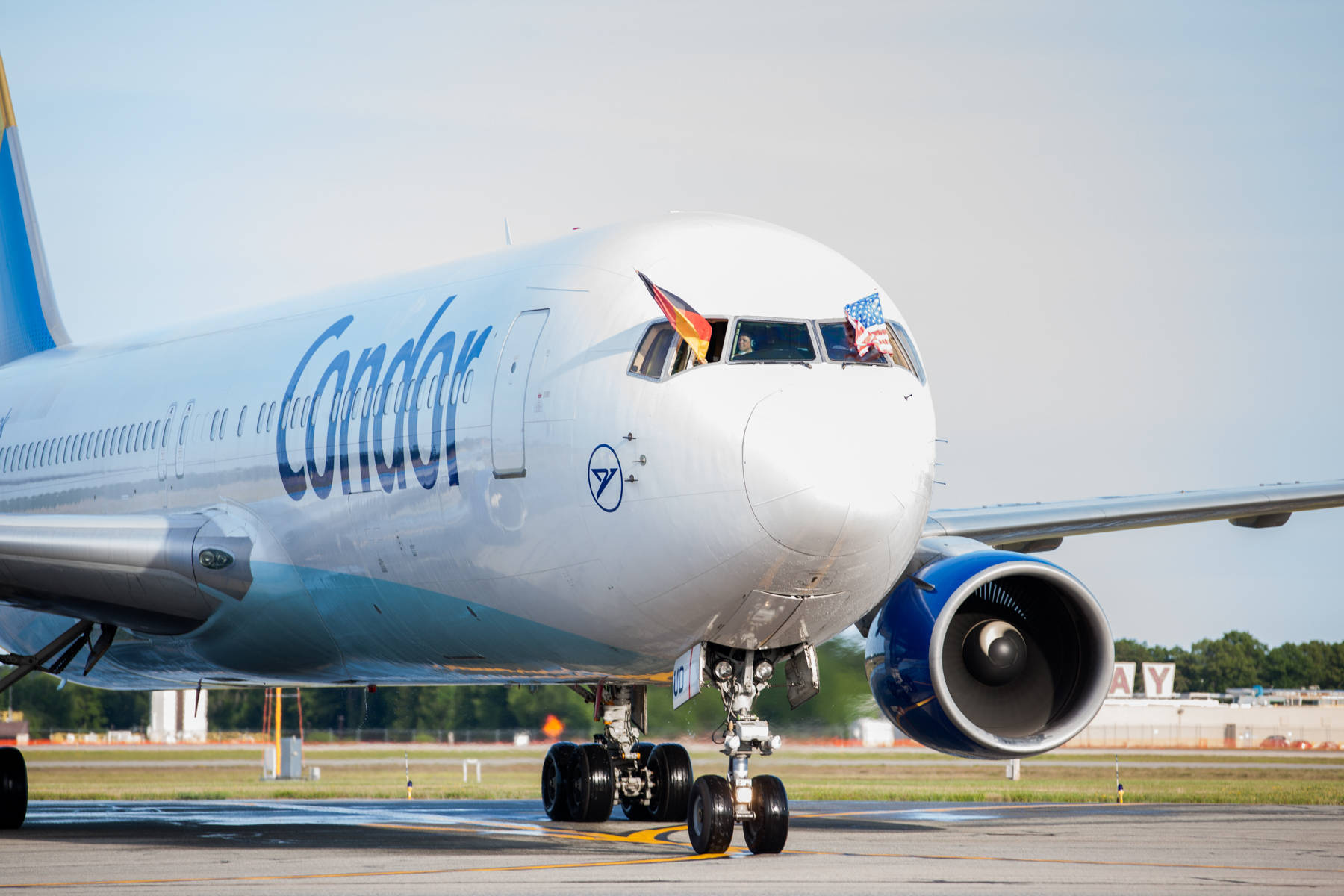 Condor Airlines Airplane Cockpit Window Flags Wallpaper