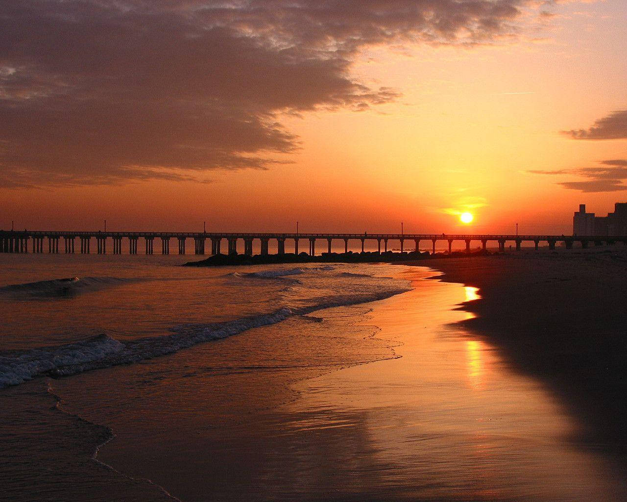 Coney Island Sunset Wallpaper