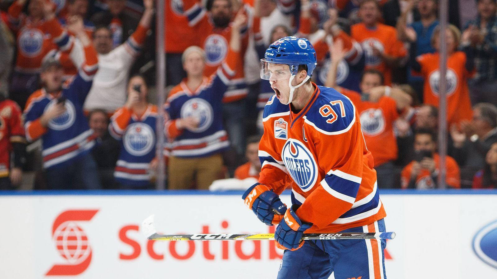 Connor Mcdavid Captain Of The Edmonton Oilers Wallpaper