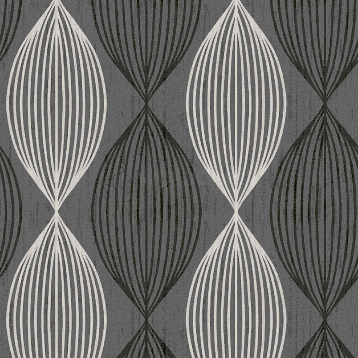 Contemporary Modern Grey-white Orbit Wallpaper