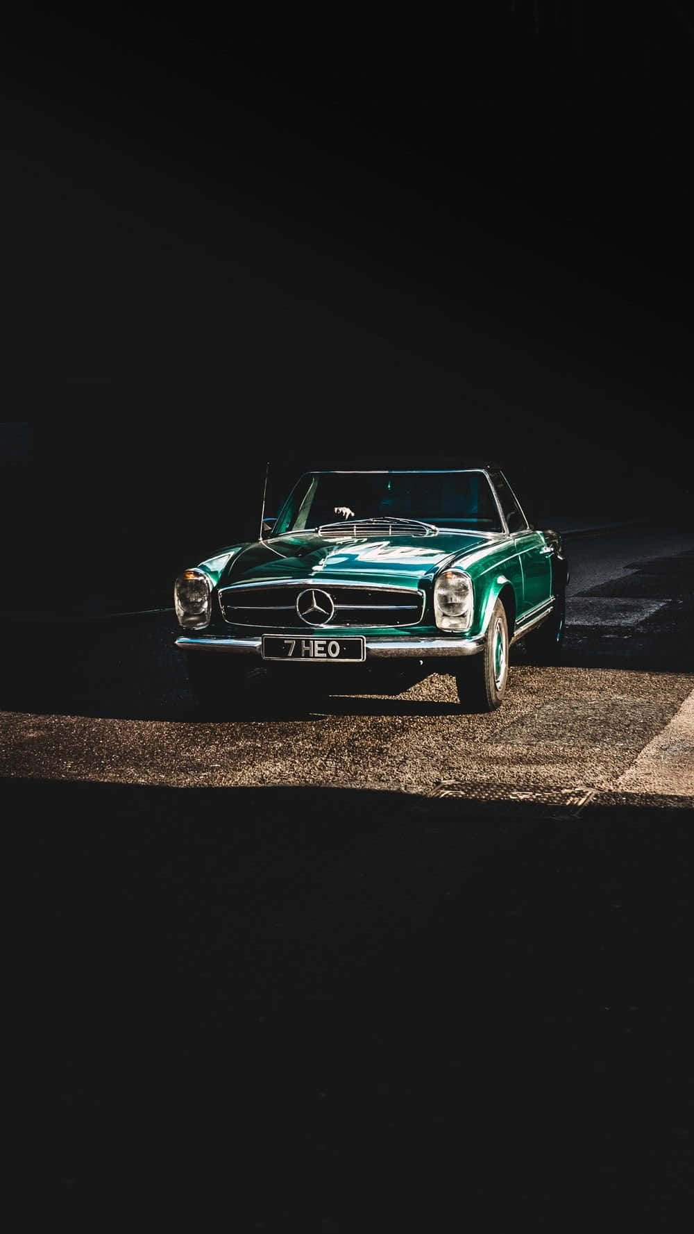 Convertible Green Mercedes Classic Iphone Wallpaper