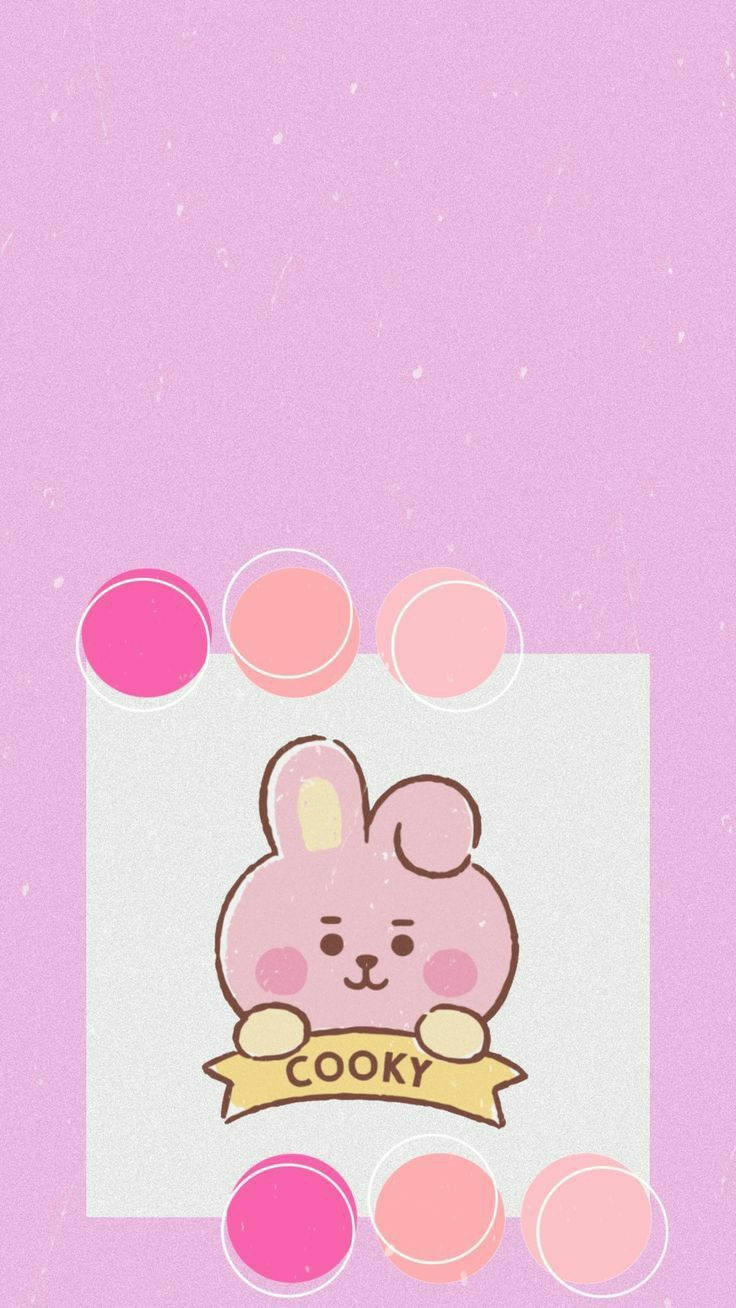 Cooky Bt21 Yellow Ribbon Wallpaper