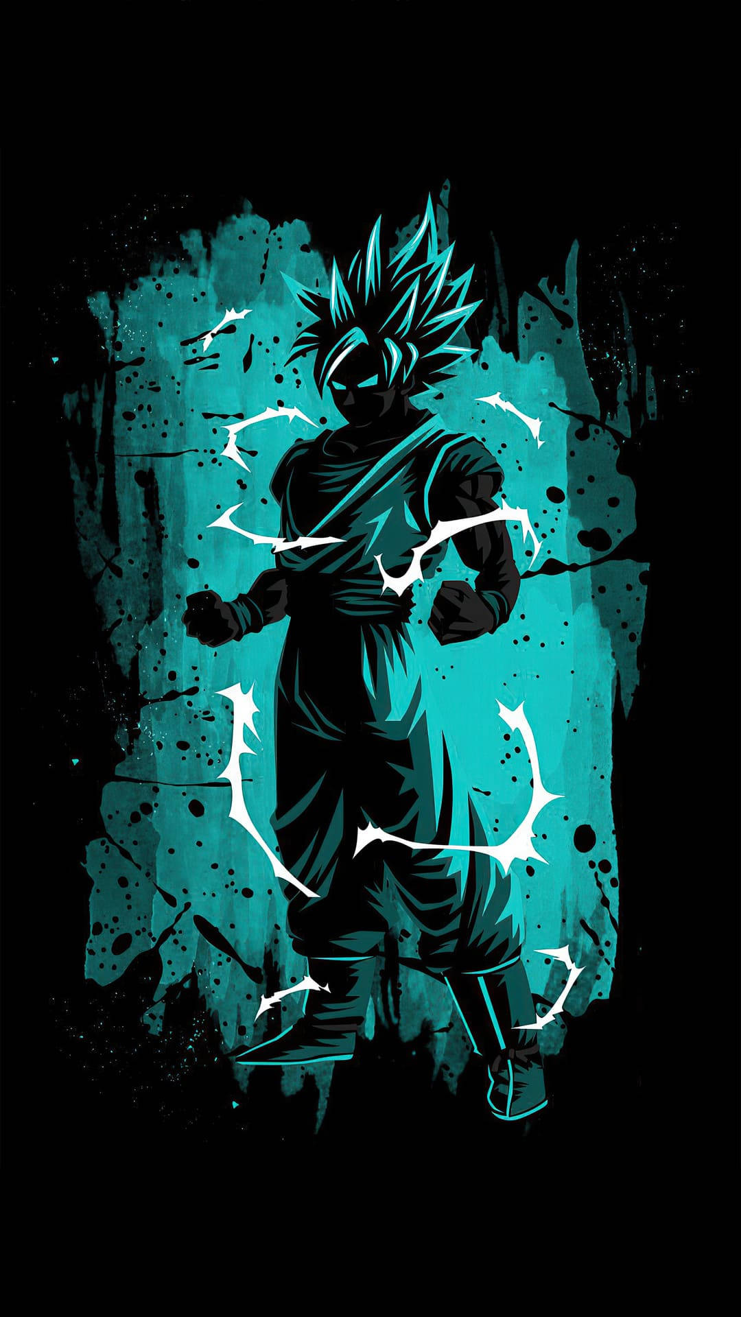 Cool Anime Phone Son Goku Abstract Wallpaper