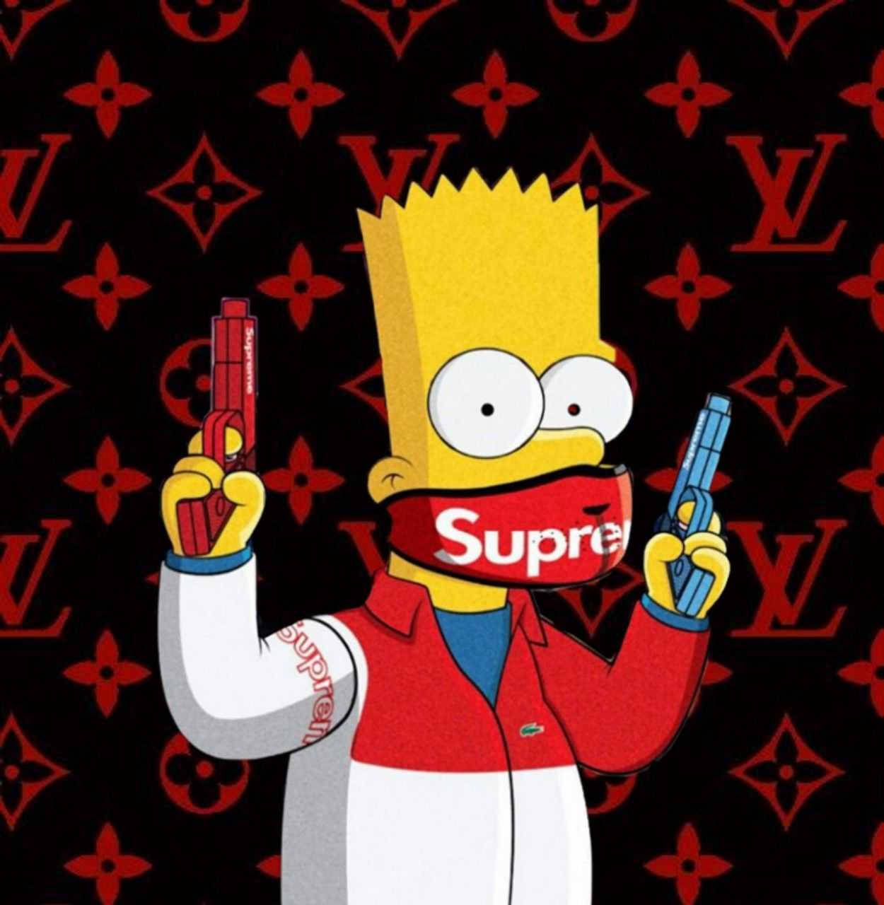 Cool Bart Simpson Swag Iphone Theme Wallpaper