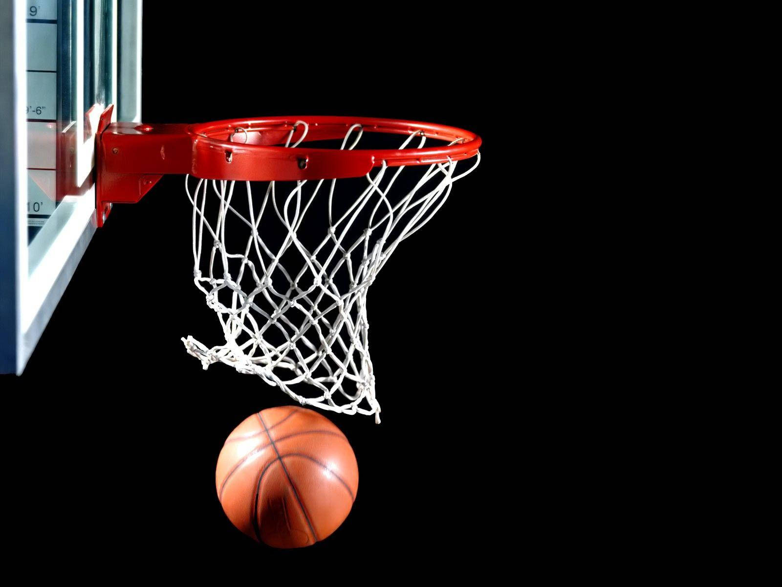 Cool Basketball Ball And Ring Wallpaper