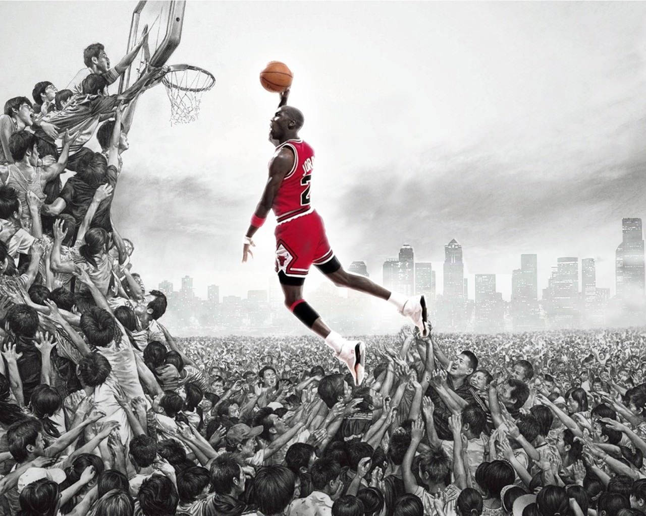 Cool Basketball Red Wallpaper