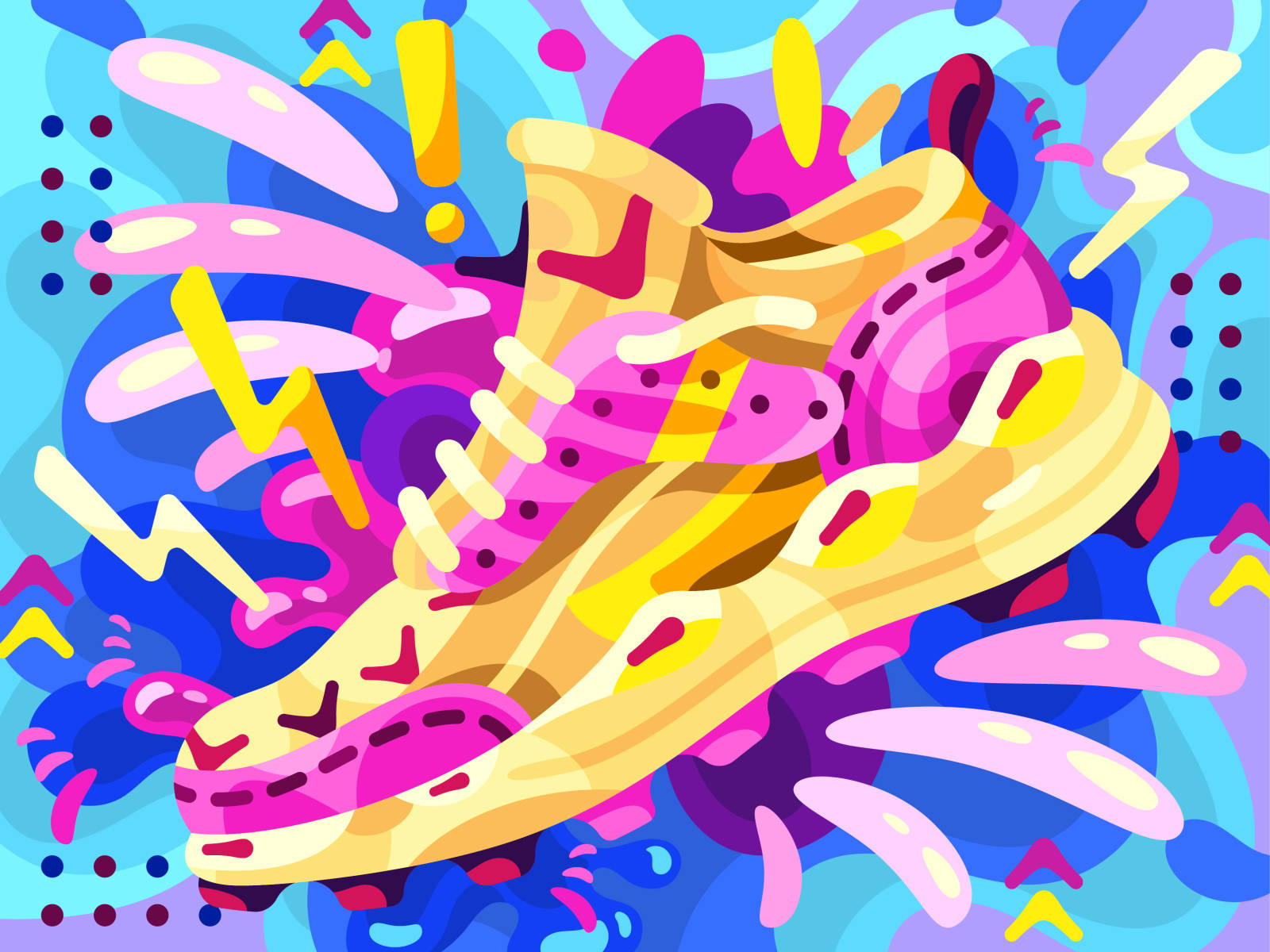 Cool Cartoon Shoe Wallpaper