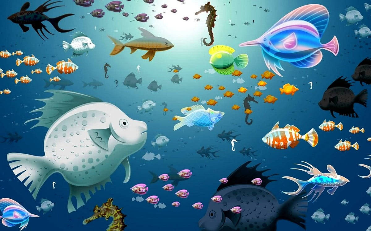 Cool Fish Digital Artwork Wallpaper