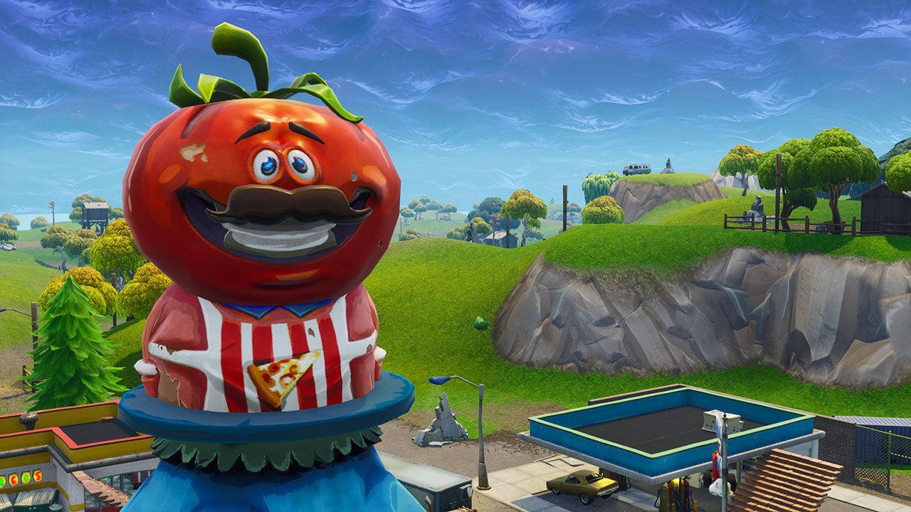 Cool Fortnite Battle Royale Tomato Town Wallpaper