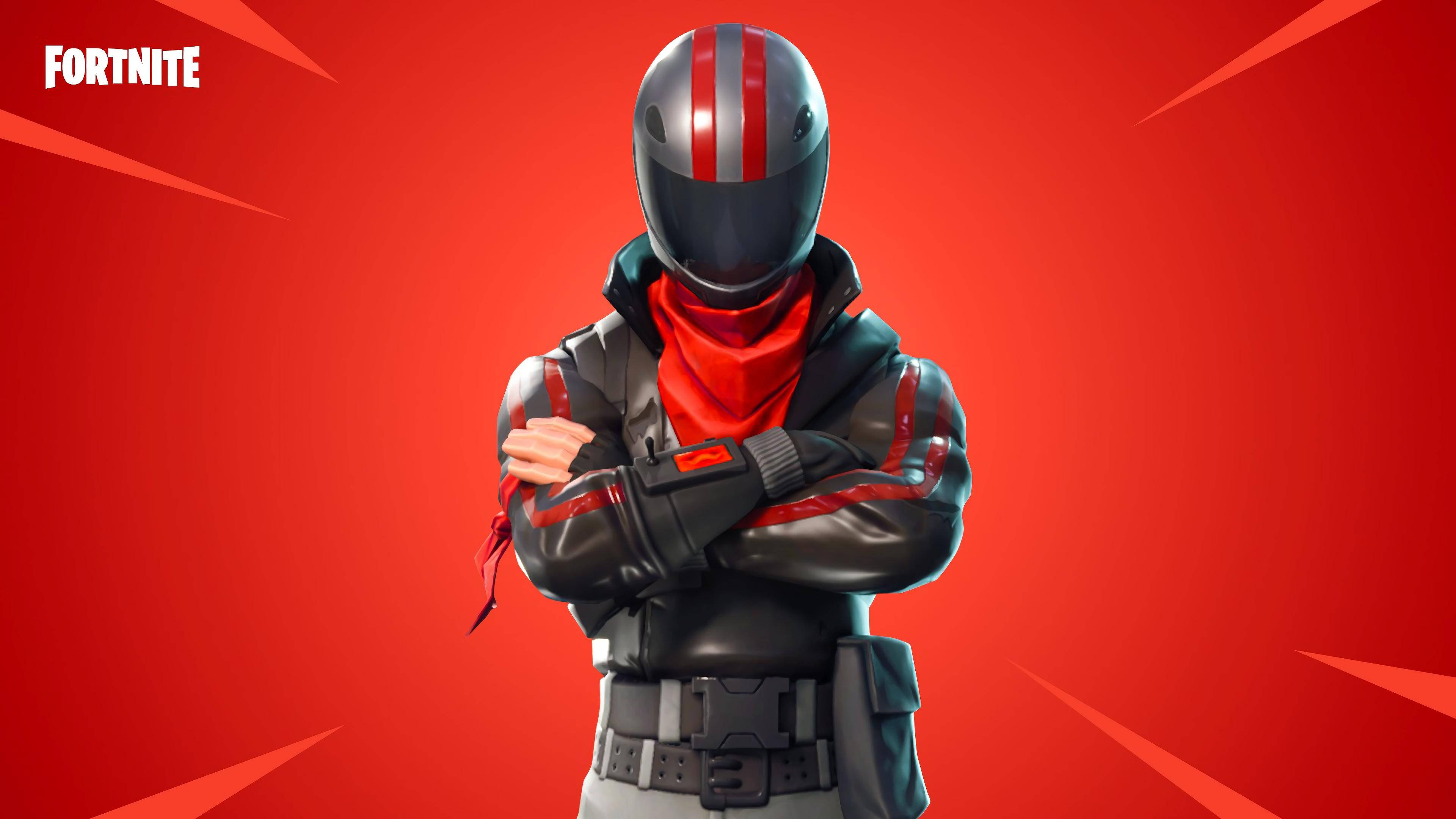 Cool Fortnite Skin Burnout Red Aesthetic Wallpaper