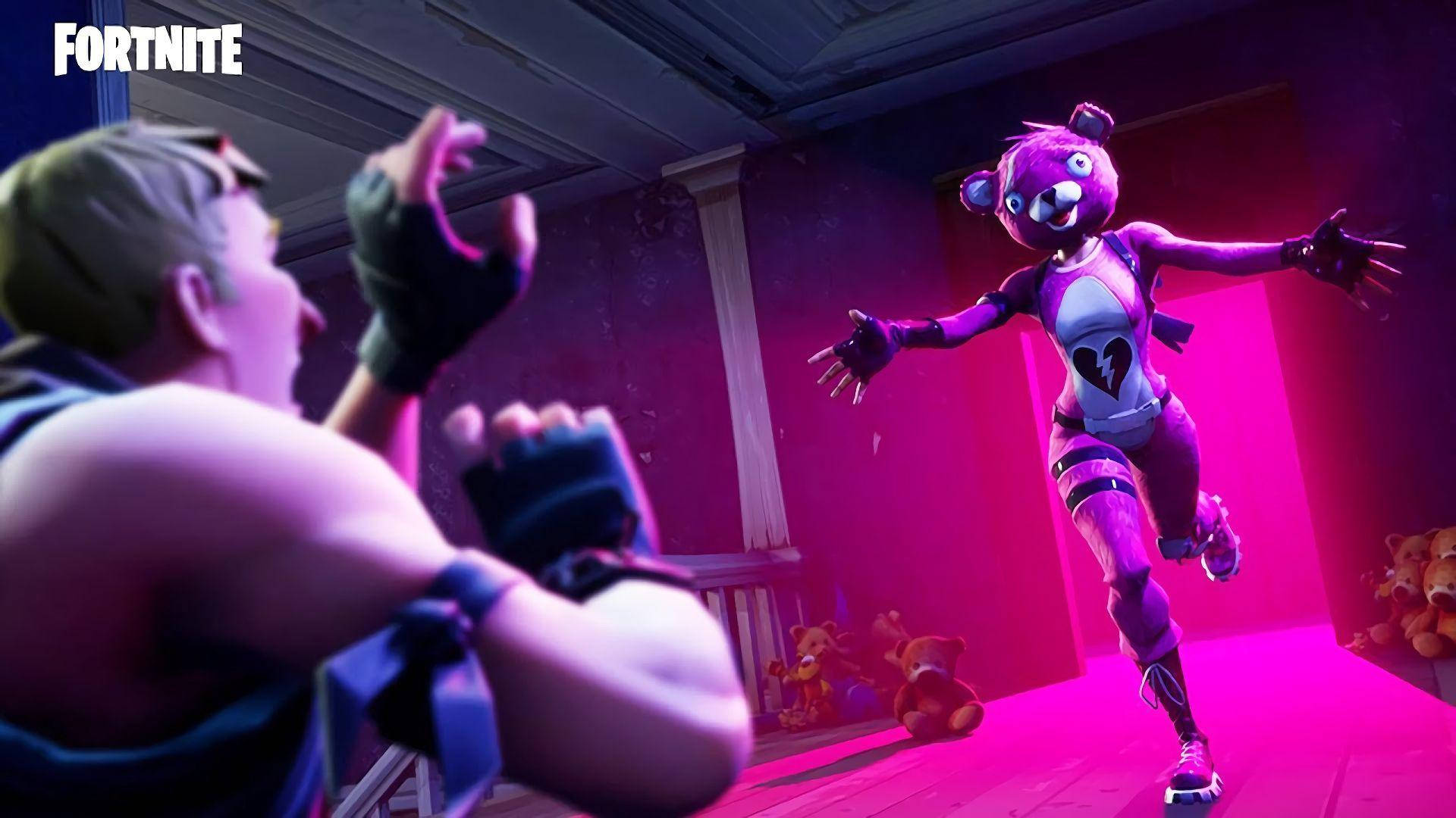 Cool Fortnite Skin Cuddle Team Leader Pink Aesthetic Wallpaper