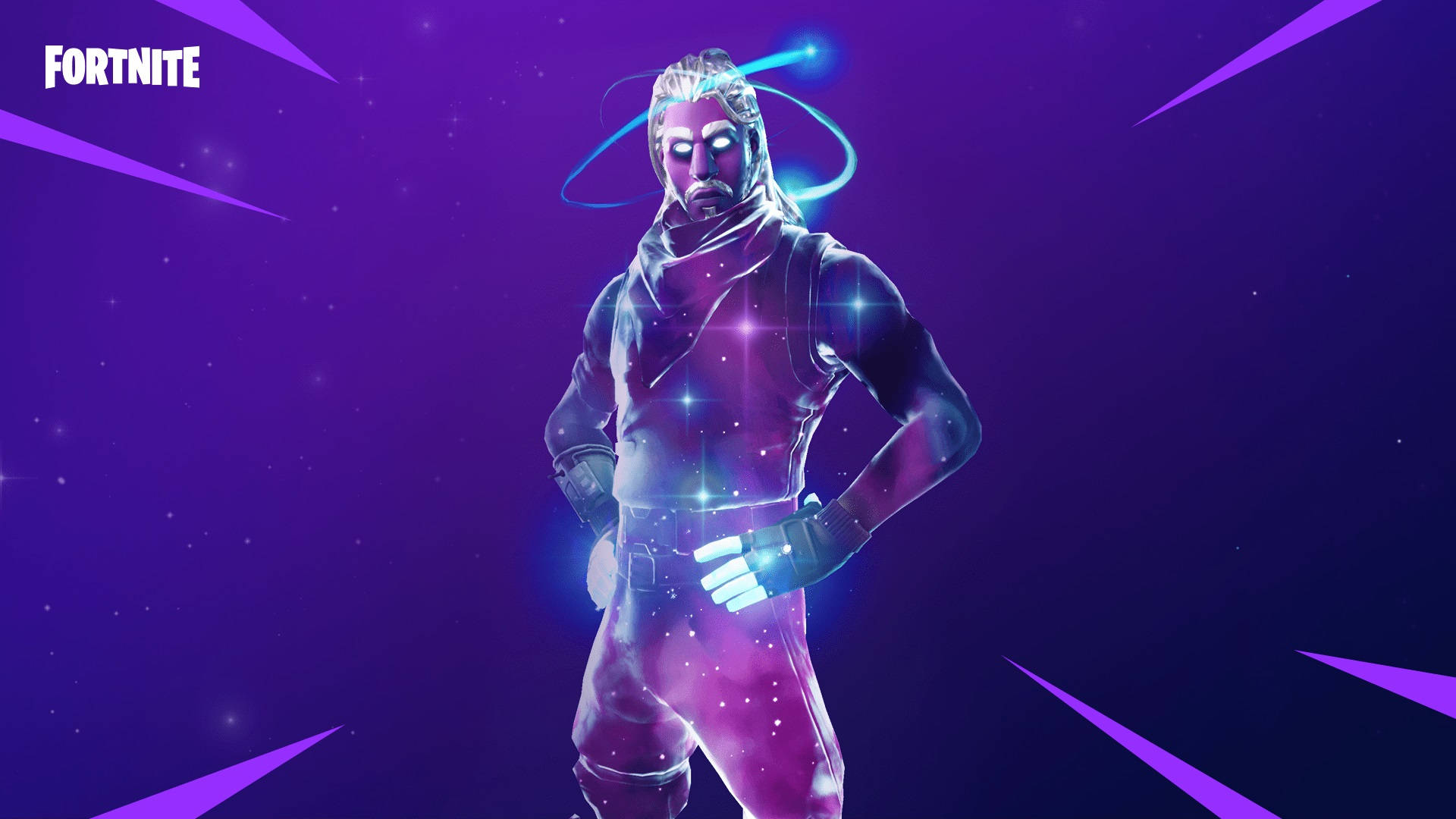 Cool Fortnite Skin Galaxy Purple Aesthetic Wallpaper