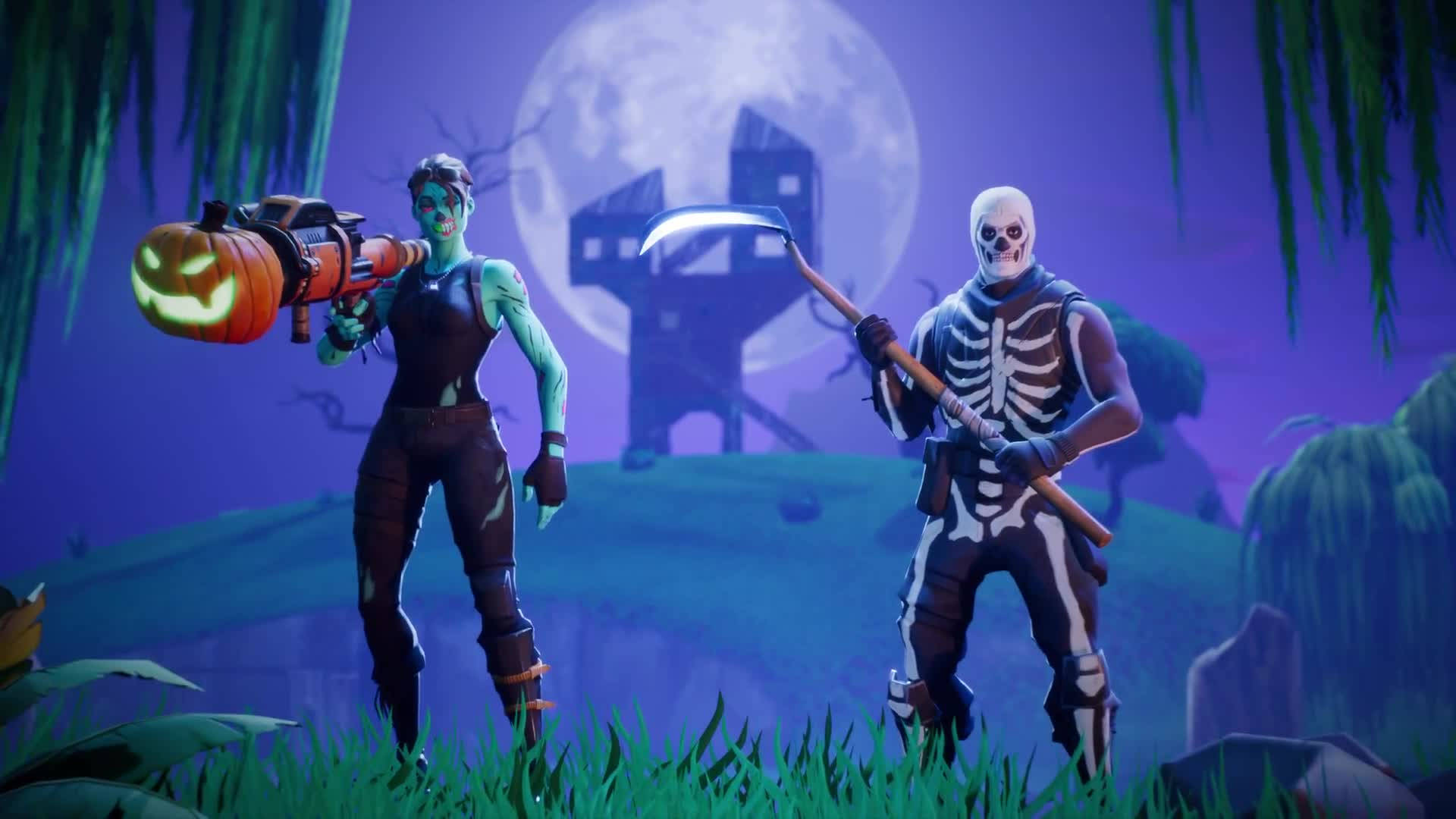 Cool Fortnite Skin Halloween Aesthetic Skins At Night Wallpaper