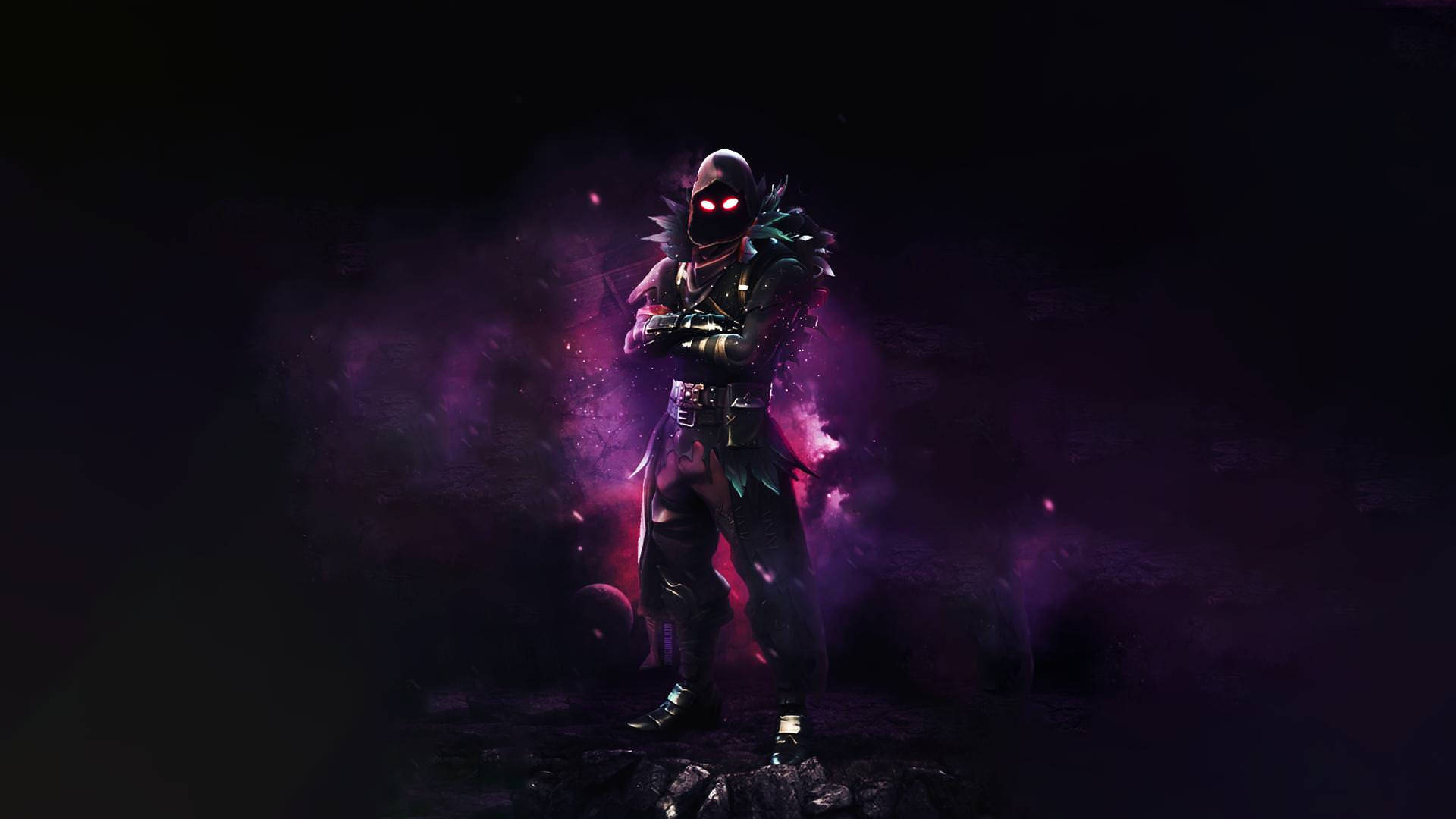 Cool Fortnite Skin Raven Pink Aesthetic Dust Wallpaper