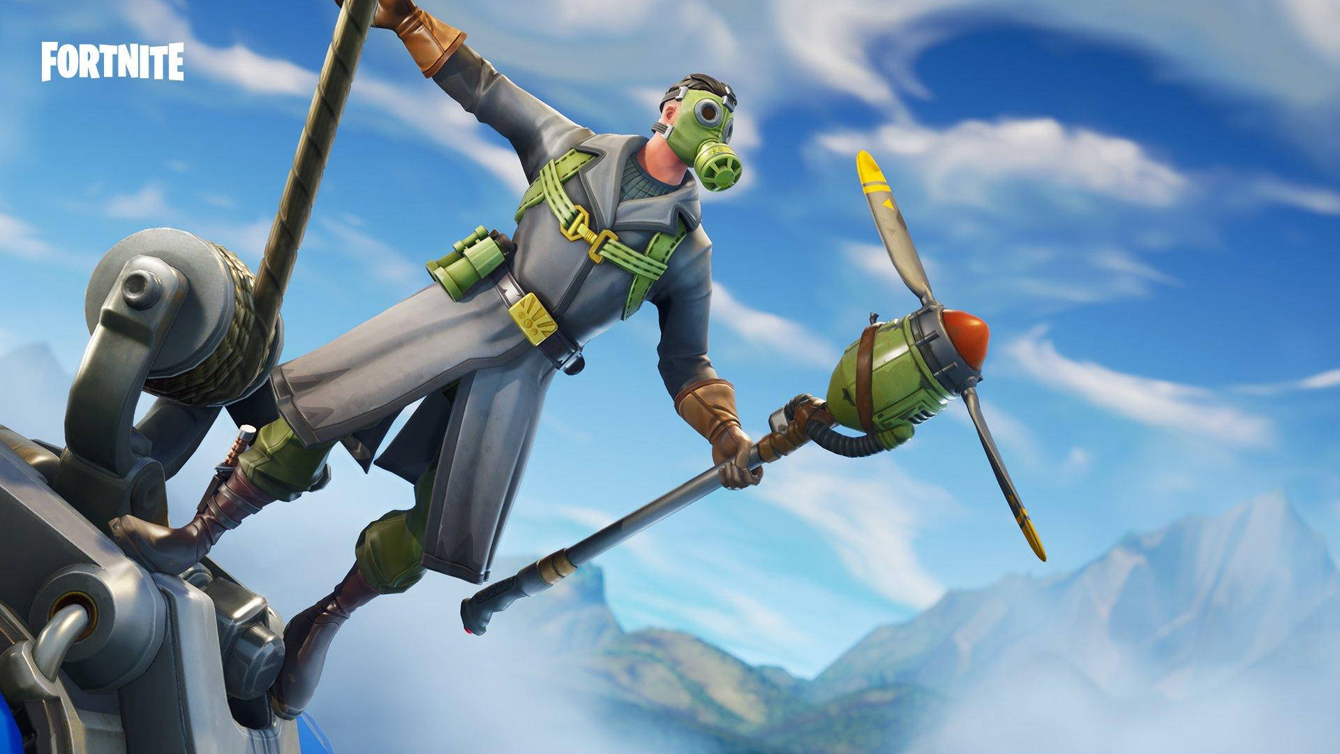 Cool Fortnite Skin Sky Stalker In The Clouds Wallpaper