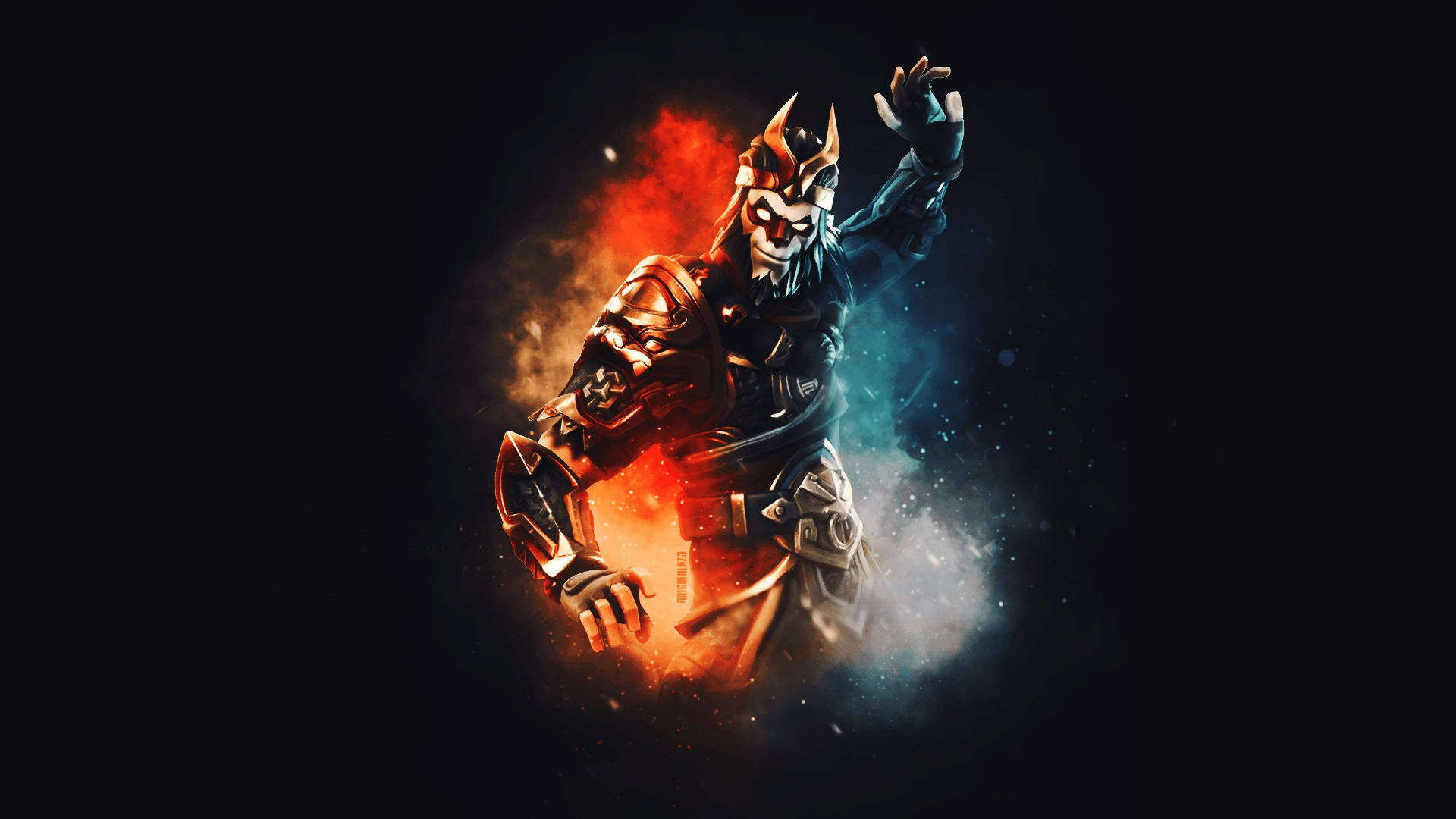 Cool Fortnite Skin Wukong Explosion Effect Wallpaper