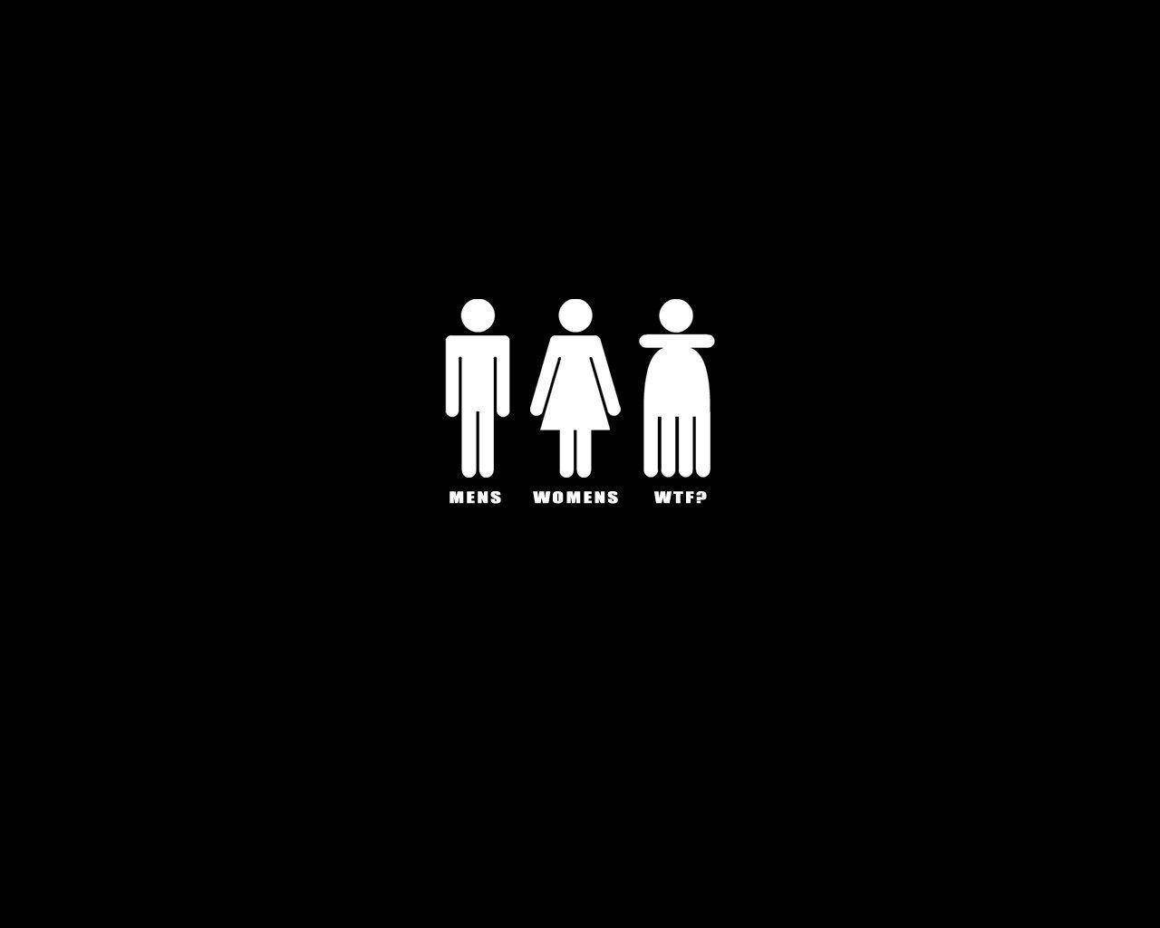 Cool Funny Gender Logo Wallpaper