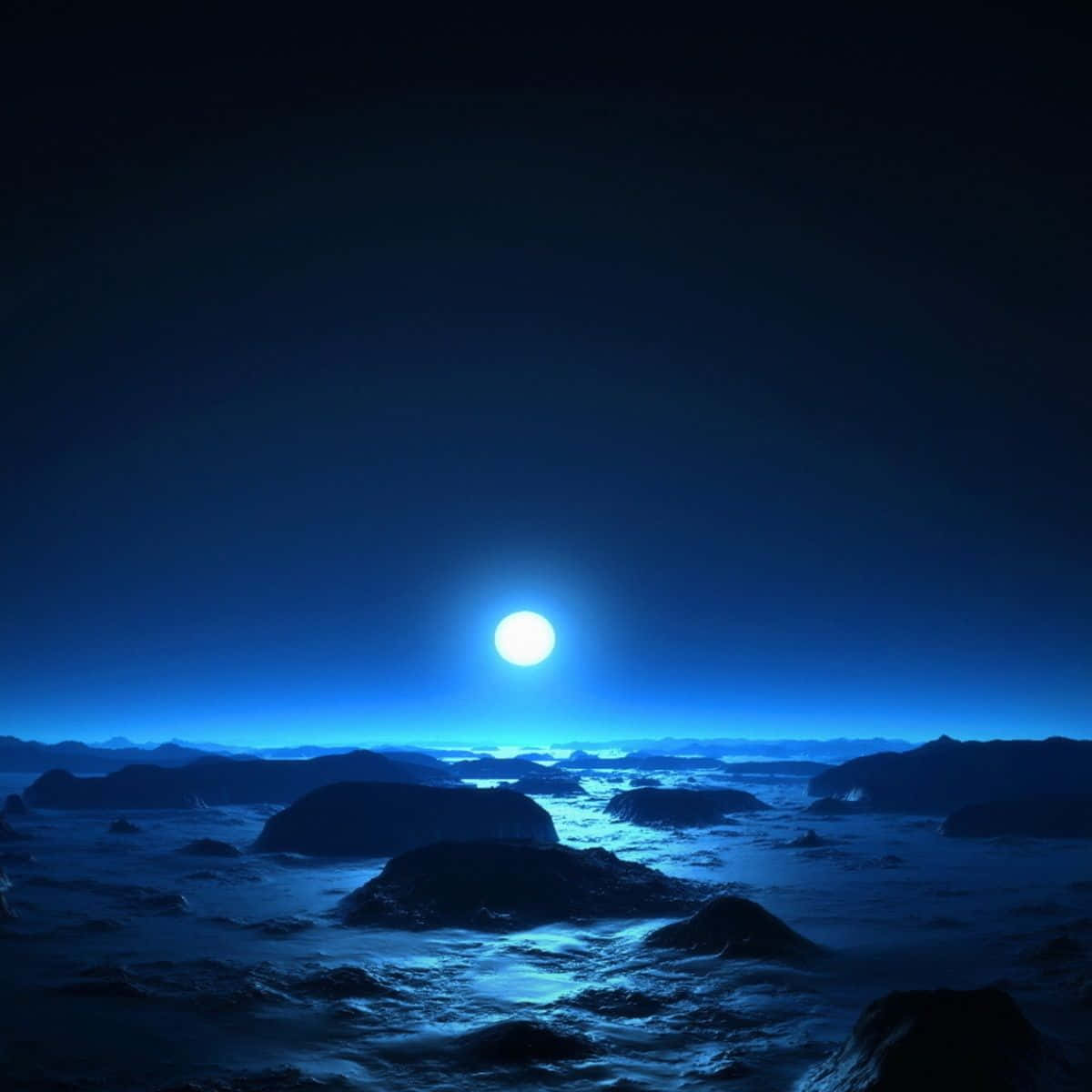 Cool Ipad Pro Moonlight In The Ocean Wallpaper
