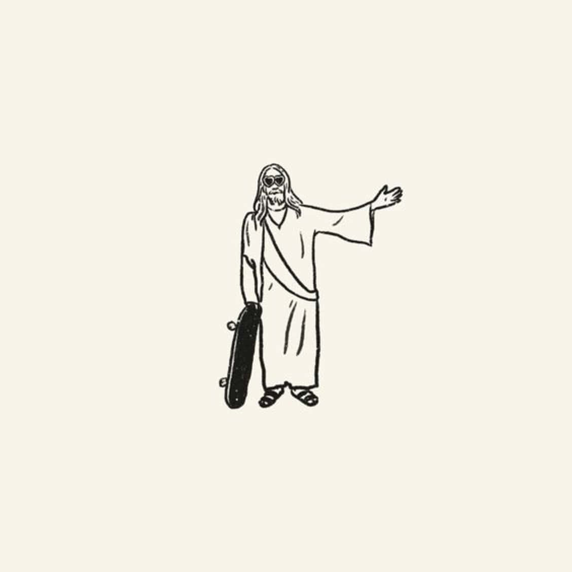 Cool Jesus Skateboard Wallpaper