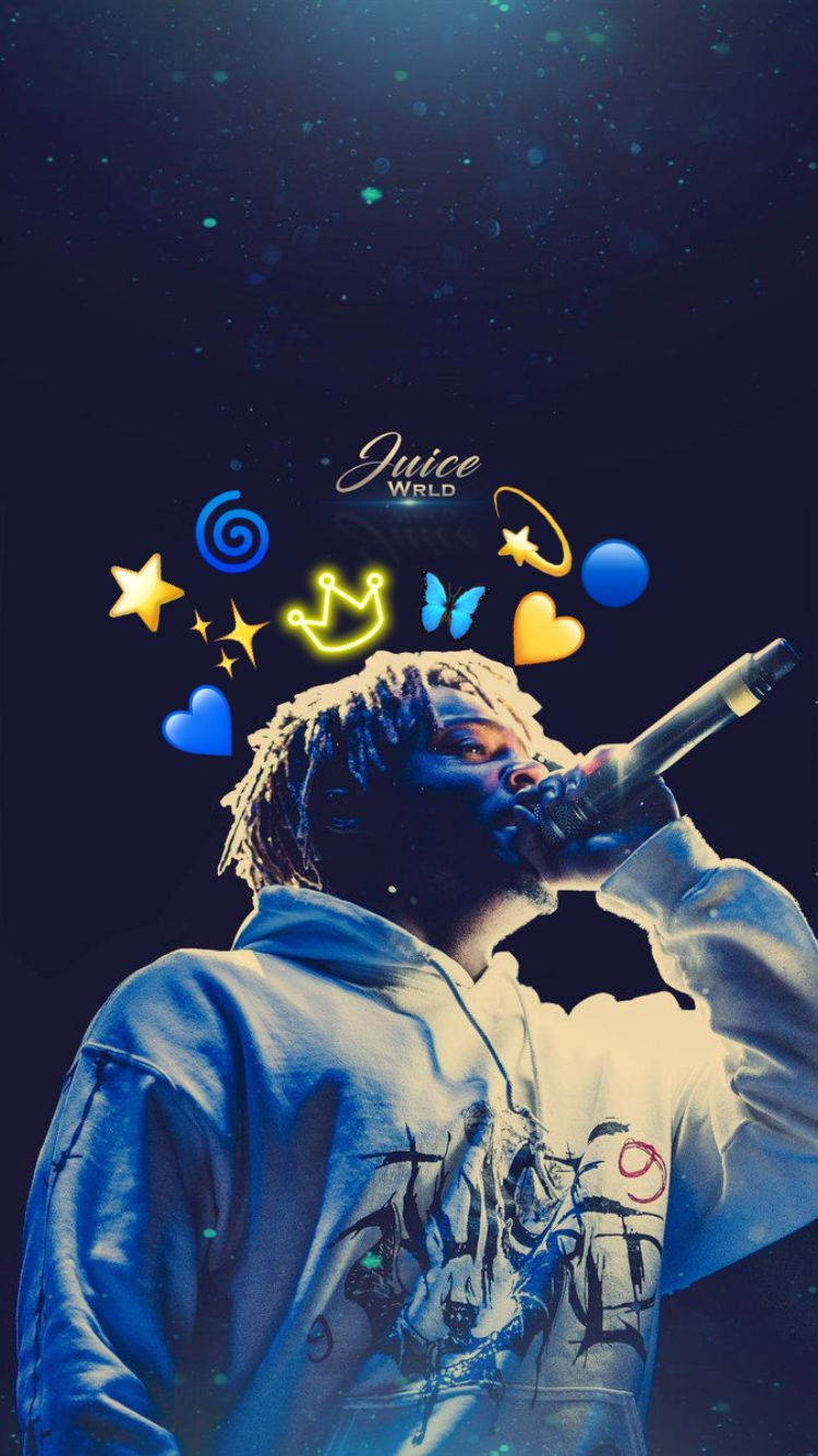 Cool Juice Wrld White Hoodie Wallpaper