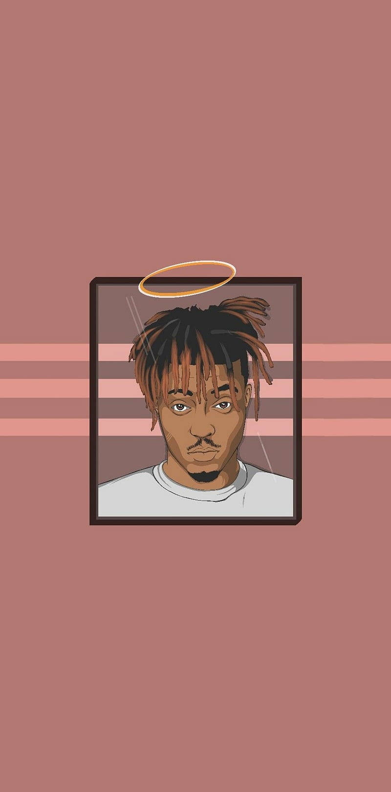 Cool Juice Wrld With Halo Art Wallpaper