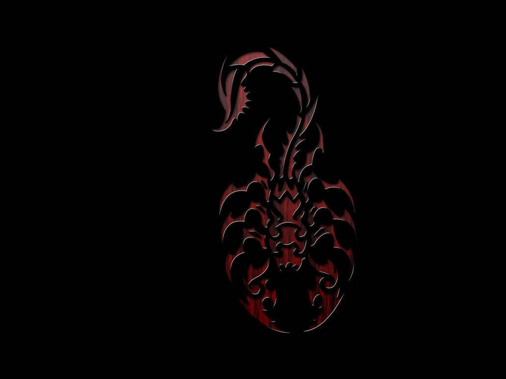 Cool Maroon Scorpio Symbol Wallpaper