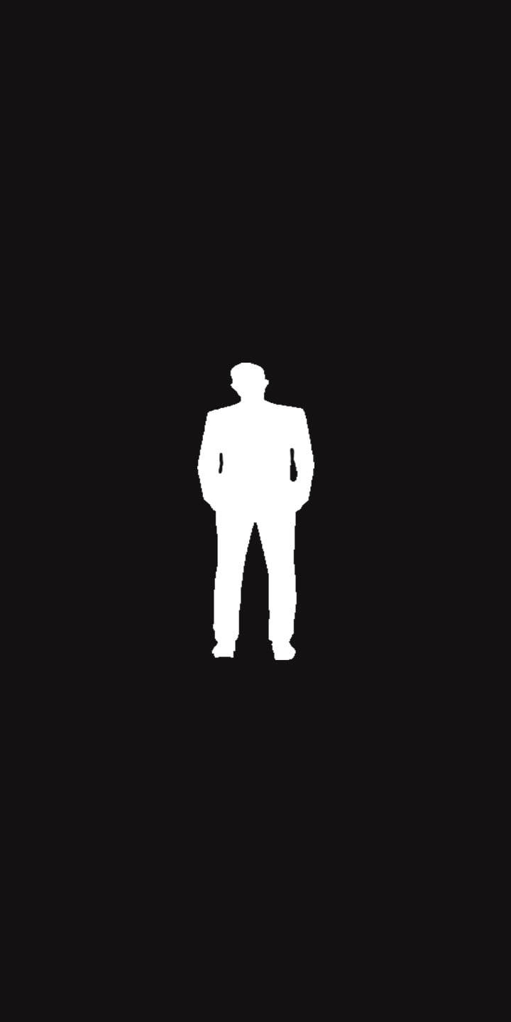 Cool Men White Man Silhouette On Black Wallpaper