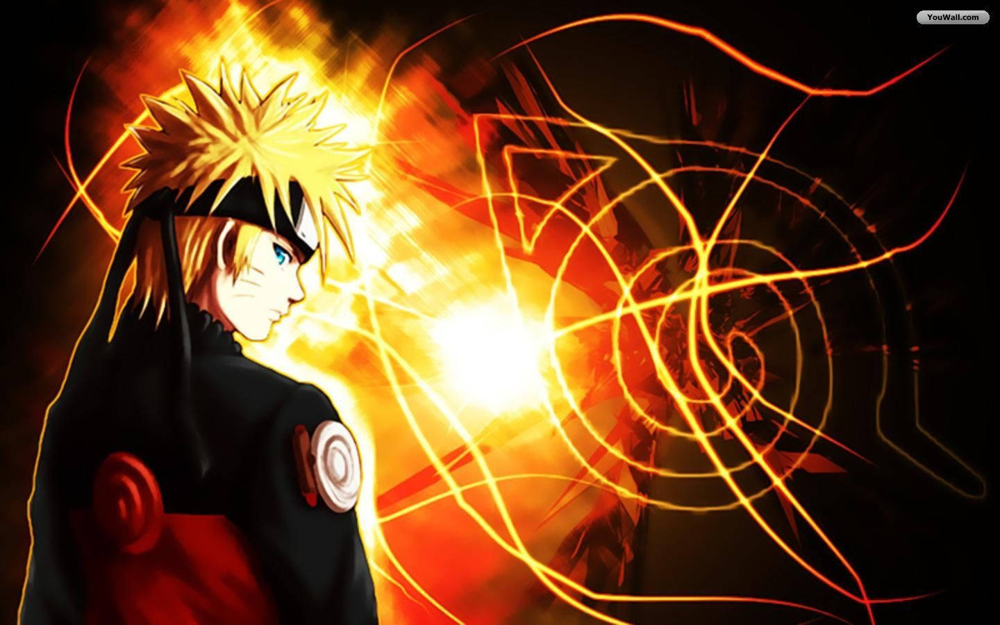 Cool Naruto Gold Aesthetic Art Wallpaper