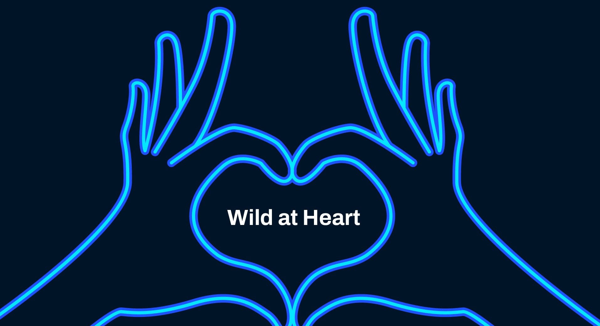 Cool Neon Blue Heart Wallpaper