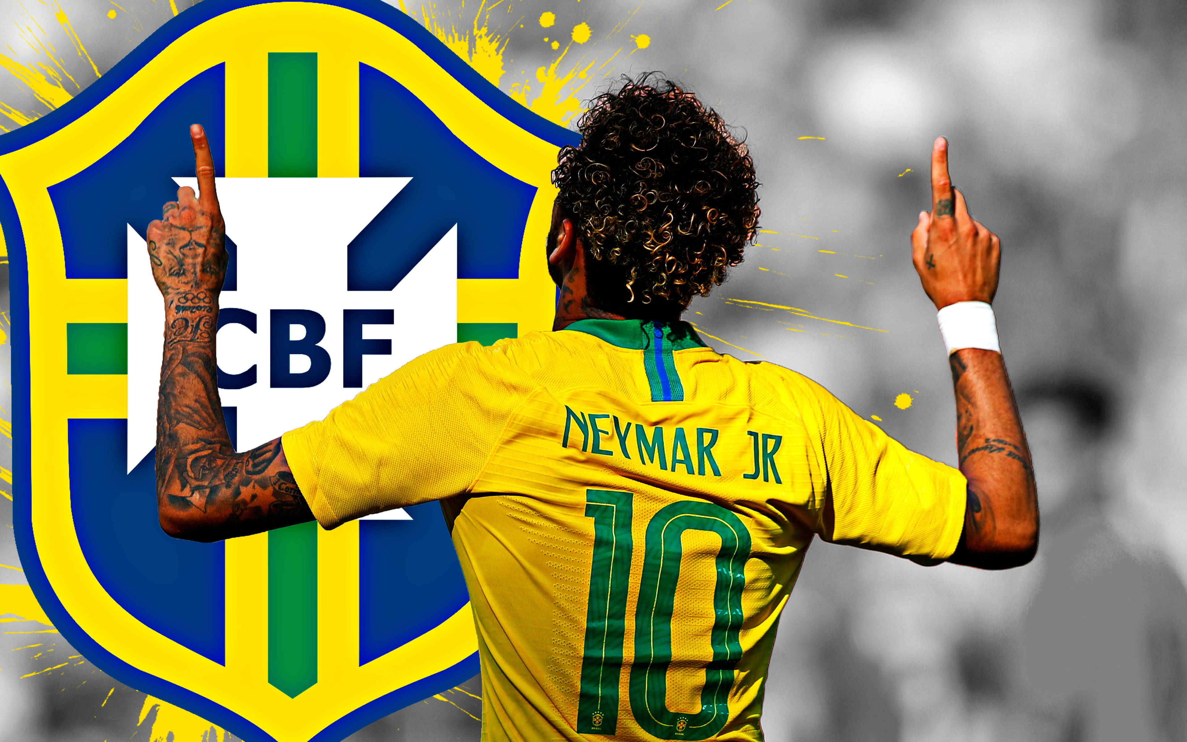 Cool Neymar Jr Color Pop Wallpaper