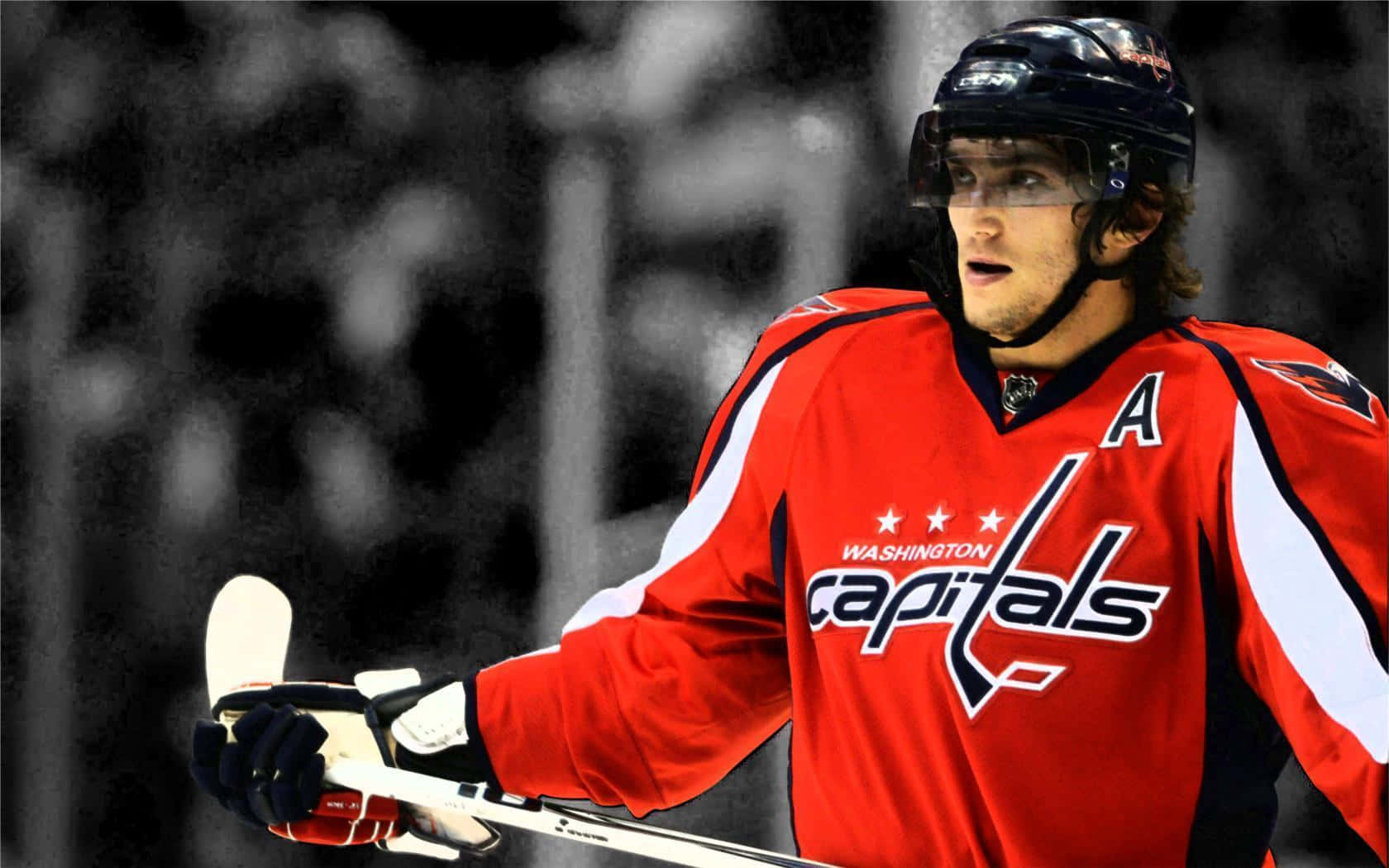 Cool Nhl Hockey Player In Red Wallpaper