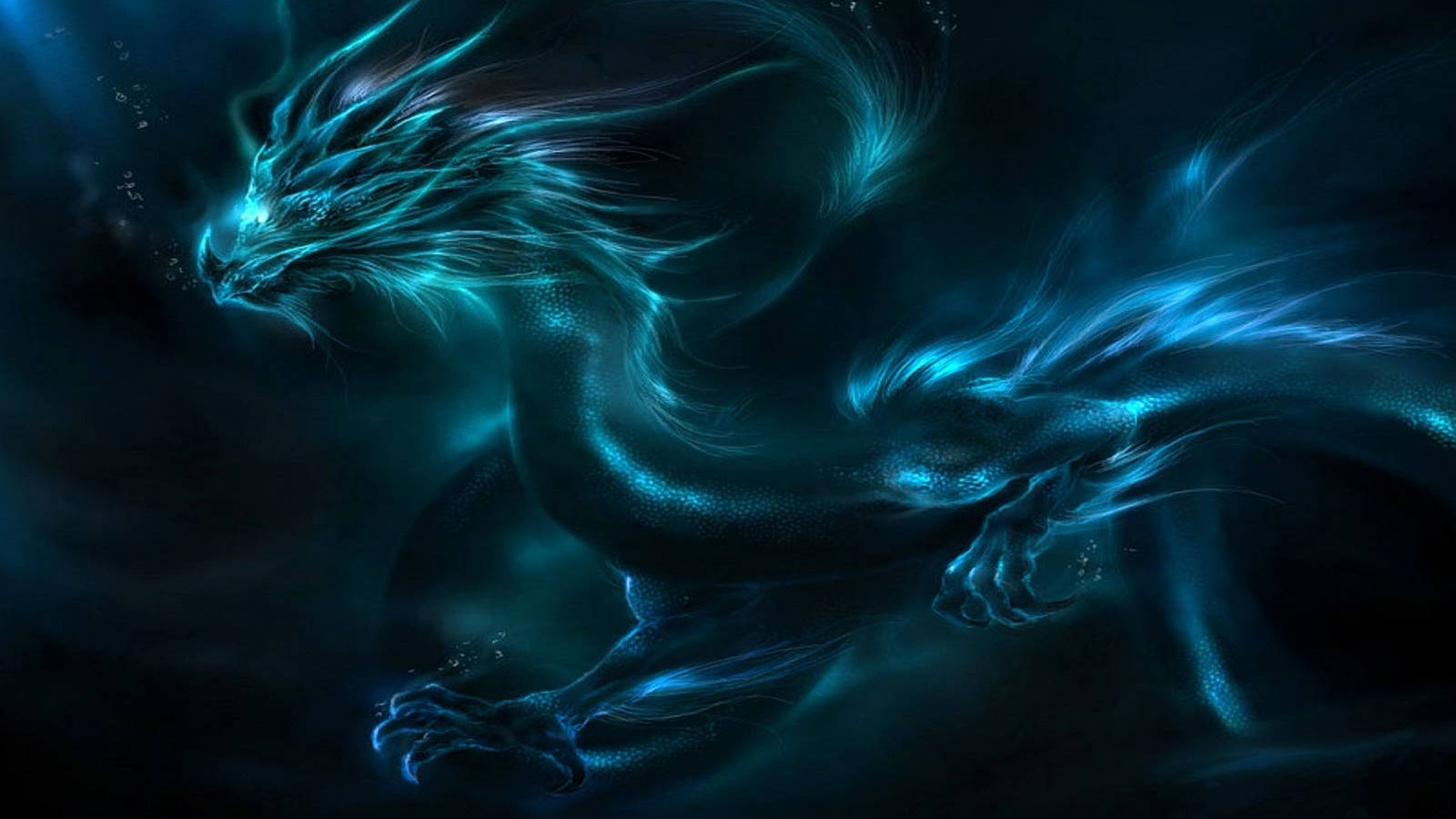 Cool Picture Blue Dragon Wallpaper