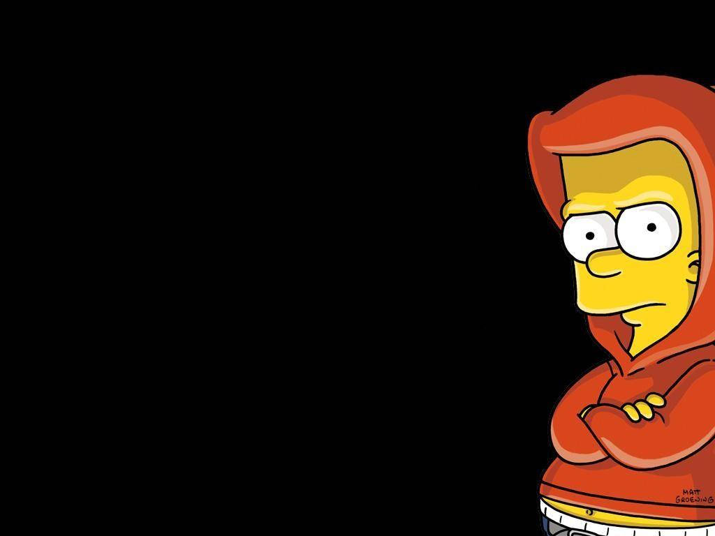 Cool Simpsons Orange Hoodie Wallpaper