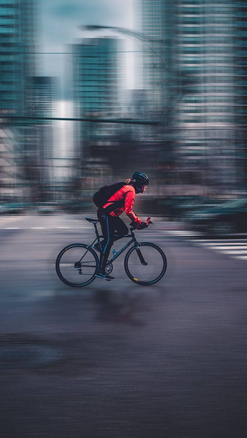 Cool Timelapse Road Bicycle Iphone Wallpaper