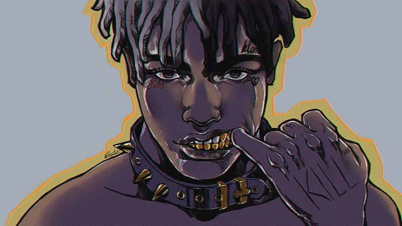 Cool Xxxtentacion Reveals Golden Teeth Wallpaper