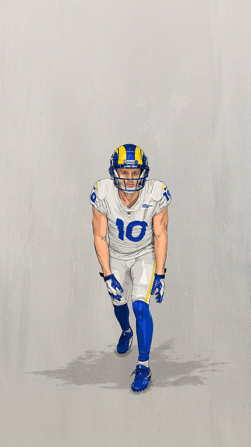 Cooper Kupp Nfl Los Angeles Rams Cartoon Art Wallpaper