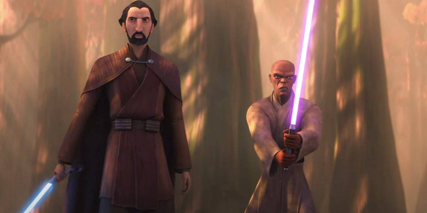 Count Dooku Mace Windu Tales Of The Jedi Wallpaper