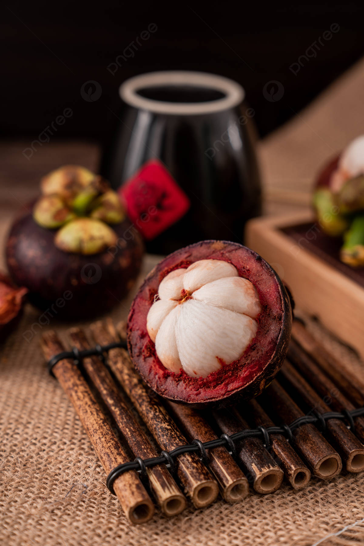 Cracked Mangosteen Fruit Wallpaper