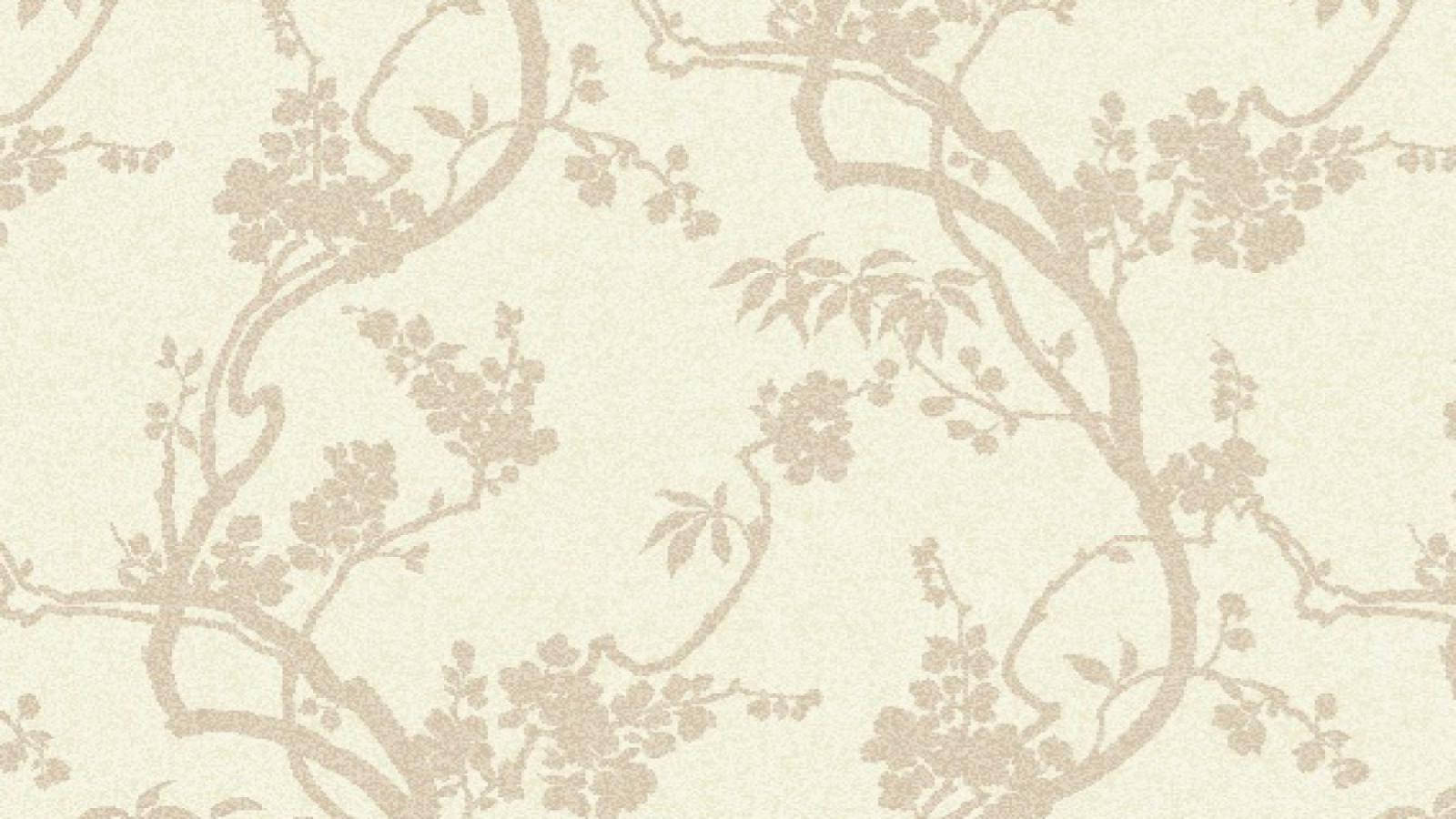 Cream Ornamental Art Wallpaper