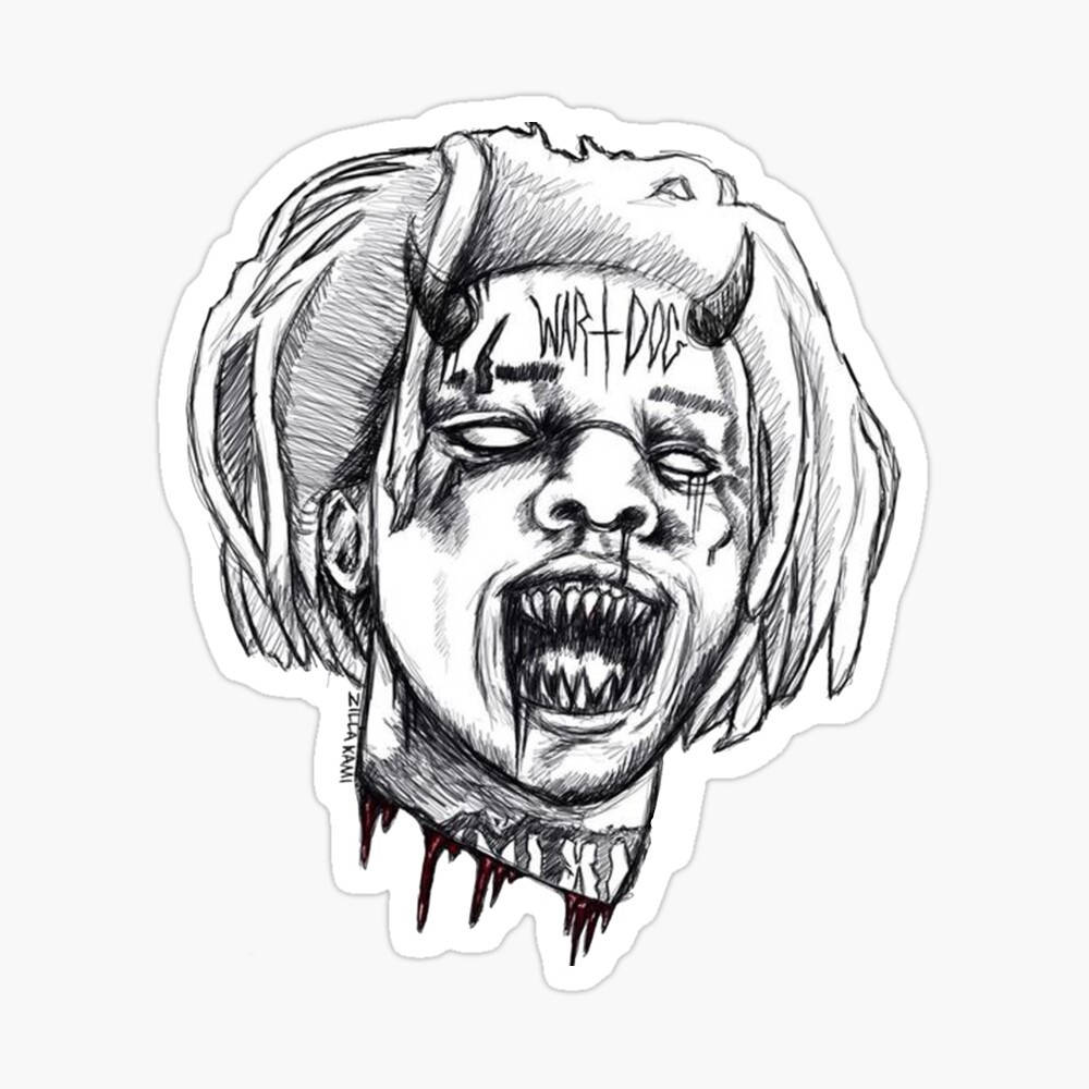 Creepy Sketch Of Zillakami Wallpaper