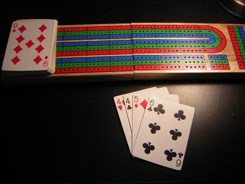 Cribbage Board Card Black Table Wallpaper