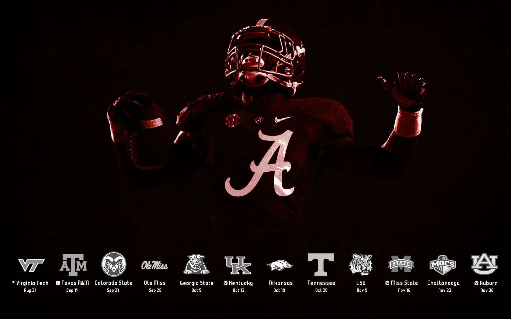 Crimson Tide Tides Atop The College Football Rankings Wallpaper